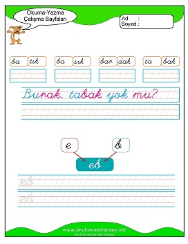 öbüşzç Grubu Çalışma Sayfaları